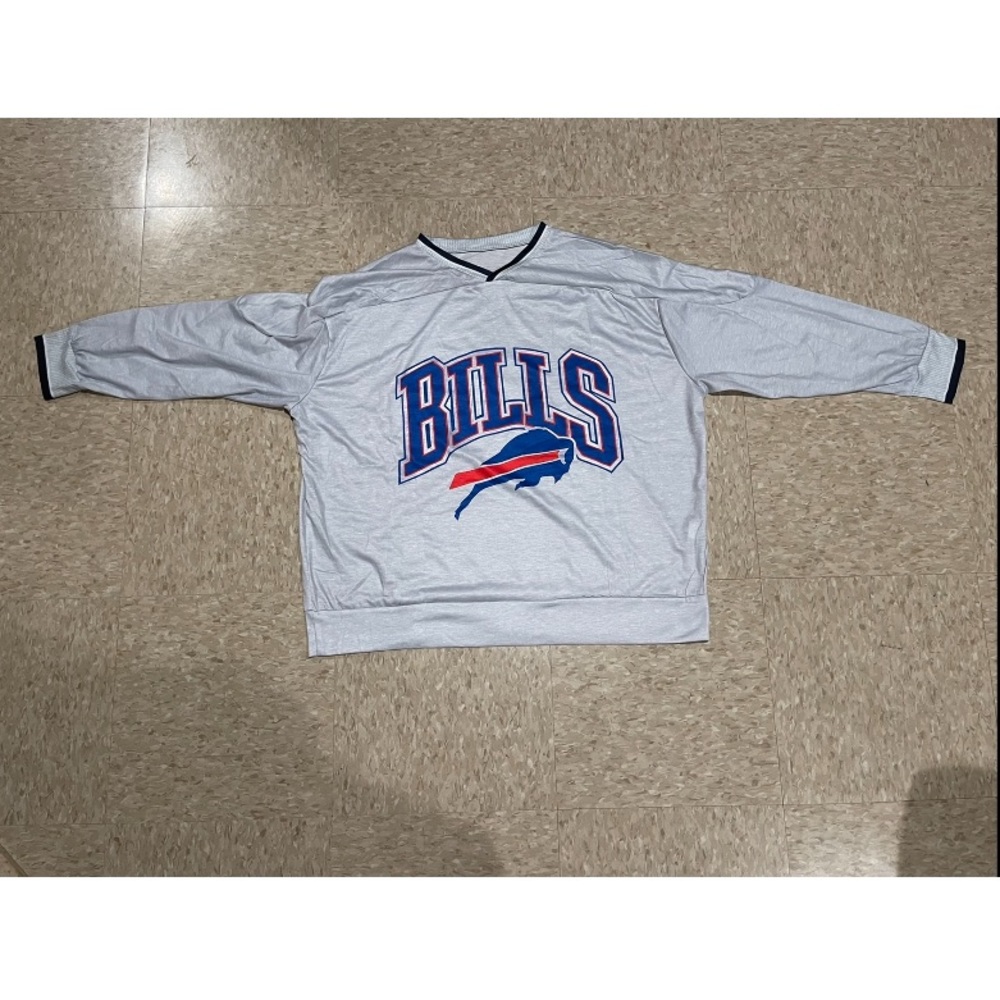 Buffalo Bills Long Sleeve Shirt Gray Medium